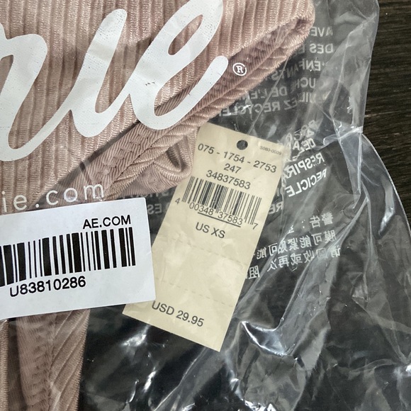 NWT ribbed Aerie high rise bikini bottoms - Picture 2 of 3